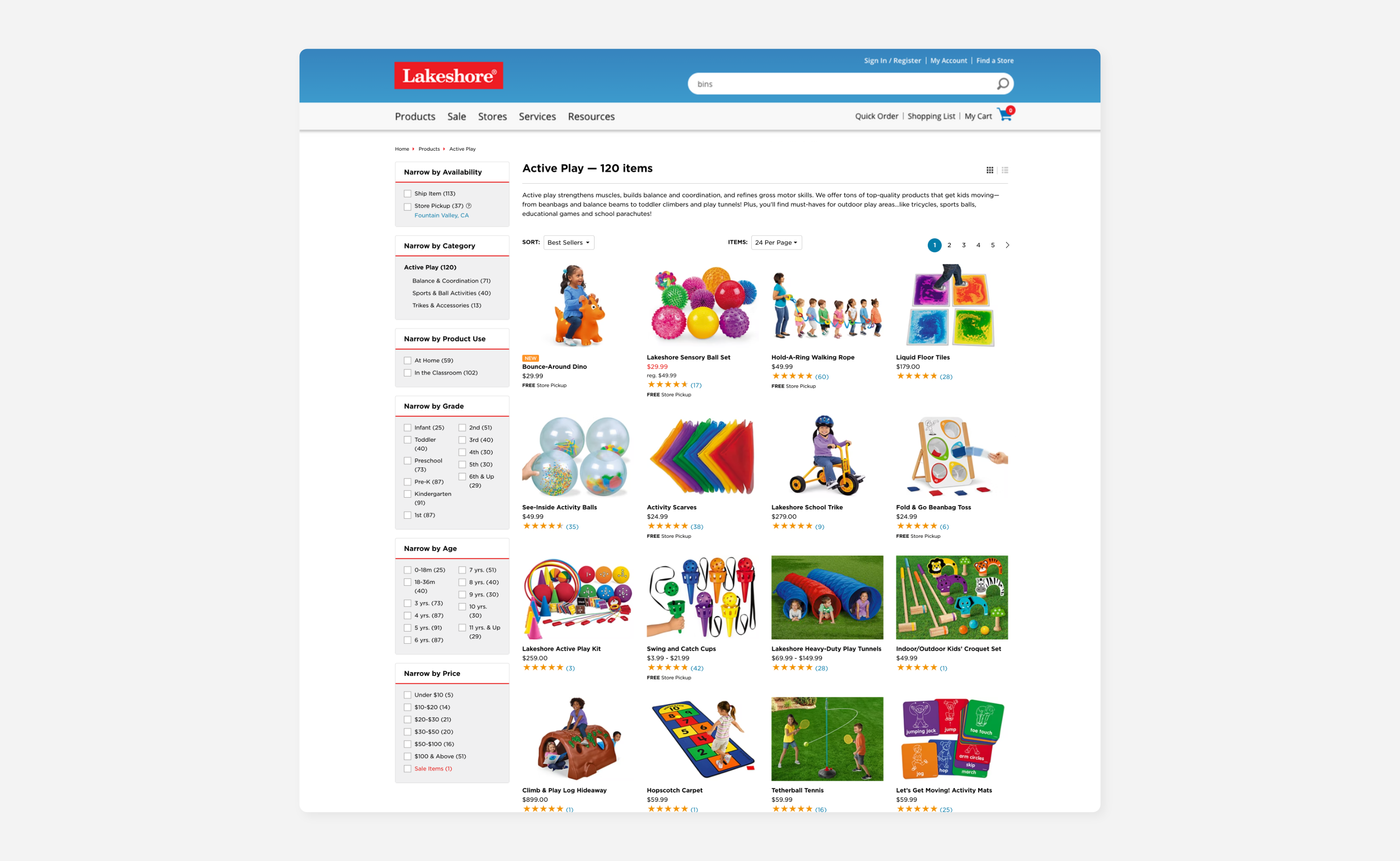 Search Results Page